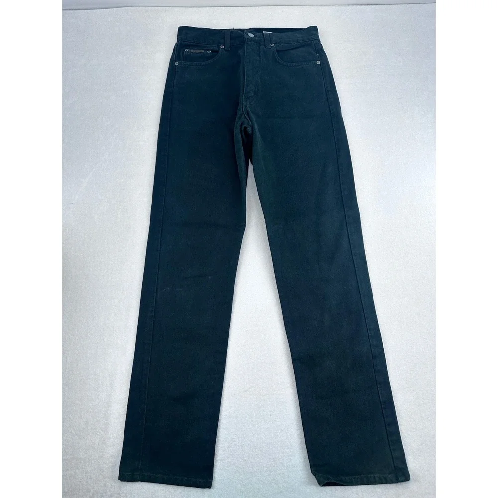 Vintage Calvin Klein Women's Straight Leg Jeans Size 9‎ Green Made In USA